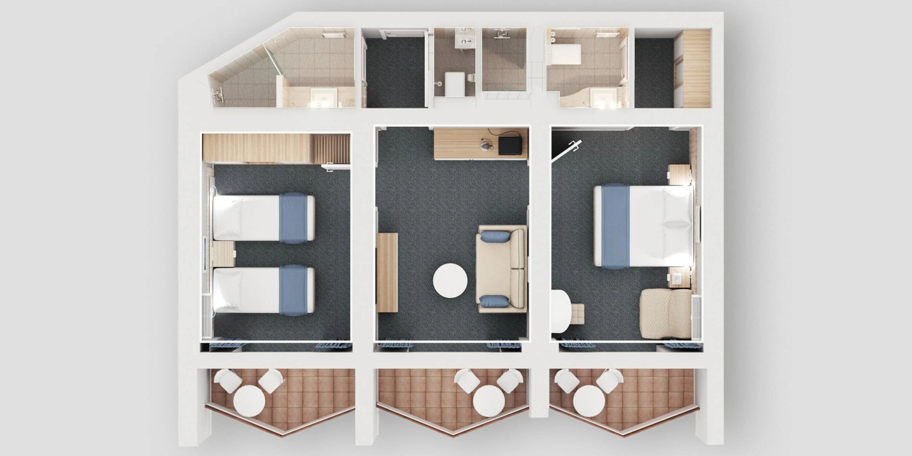 suite sea view 4-местный 3-комнатный FmSSV
